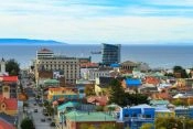 Vista da cidade de Punta Arenas, do ponto de vista Guia de Punta Arenas, CHILE