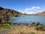 Lago Pehoé é um lago localizado dentro do Parque Nacional Torres del Paine.  Torres del Paine - CHILE