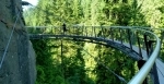 A Ponte Suspensa Capilano atravessa o rio Capilano no distrito de North Vancouver, em Vancouver, British Columbia, Canadá..  Vancouver - CANAD�