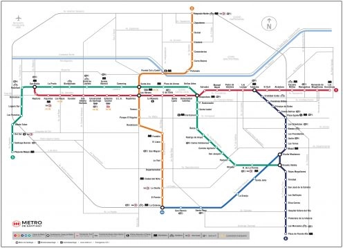 Metro de Santiago, Santiago