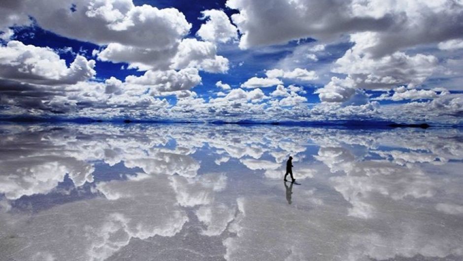 Salar de Uyuni com o Hotel Palacio de Sal, , 