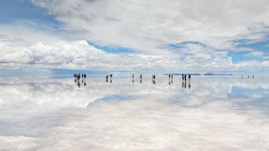 Salar de Uyuni com o Hotel Palacio de Sal, , 