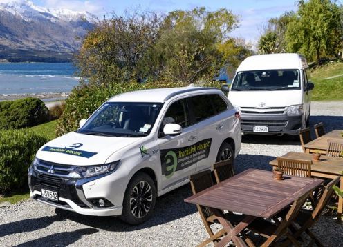 Routeburn em veículo elétrico. , NOVA ZELÂNDIA