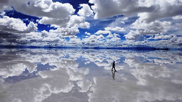 Salar de Uyuni com o Hotel Palacio de Sal